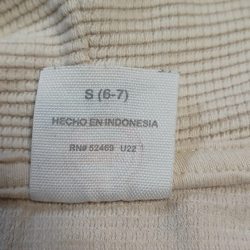 Wonder Nation Boys Beige Ribbed Hoodie‎ S 6-7 Long Sleeve Pullover WM18816A-0422